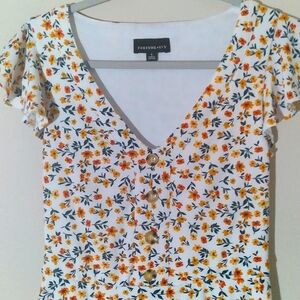 Fortune and Ivy Floral Ditsy Print VNeck Cottagecore Prairie Cowgirl Dress Small